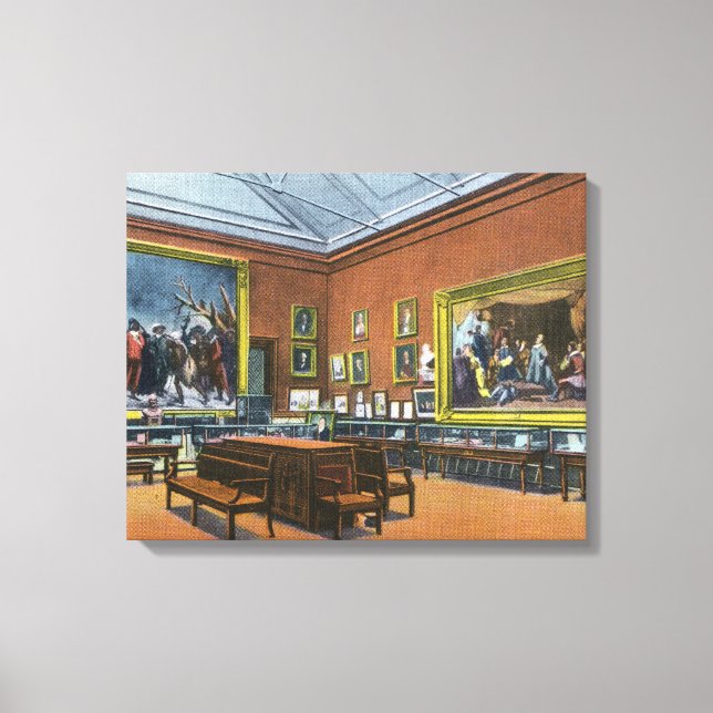 Toile Vue intérieure de la salle de pèlerinage (Recto)
