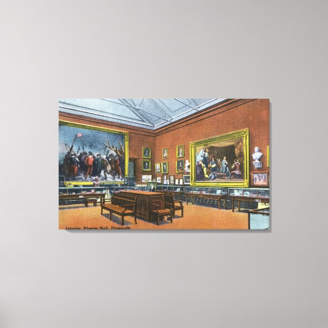 Toile Vue intérieure de la salle de pèlerinage (Recto)