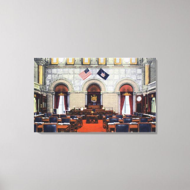 Toile Vue intérieure de la salle du Sénat du Capitole d' (Recto)