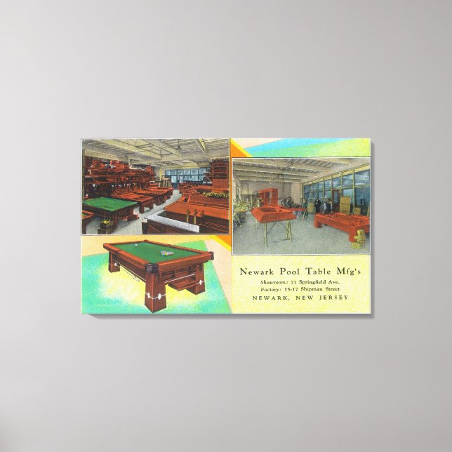 Toile Vue intérieure de la table de billard Newark (Recto)