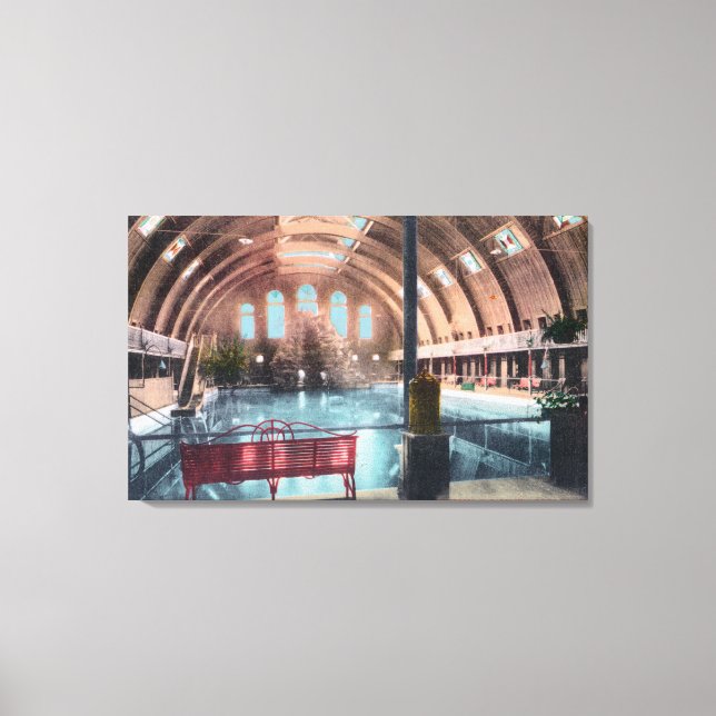 Toile Vue intérieure du NatatoriumBoise, ID (Recto)