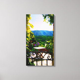 Toile Vue jardin Provence