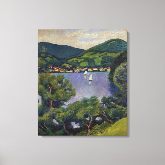 Toile Vue Macke vintage Août Du Tegernsee (Recto)