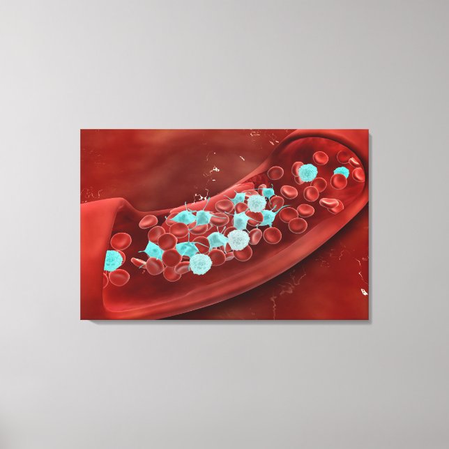 Toile Vue Microscopique De La Cloture Du Sang (Recto)