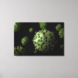 Toile Vue microscopique du virus 1 d'HIV