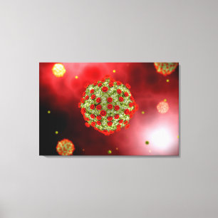 Toile Vue microscopique du virus 2 d'HIV