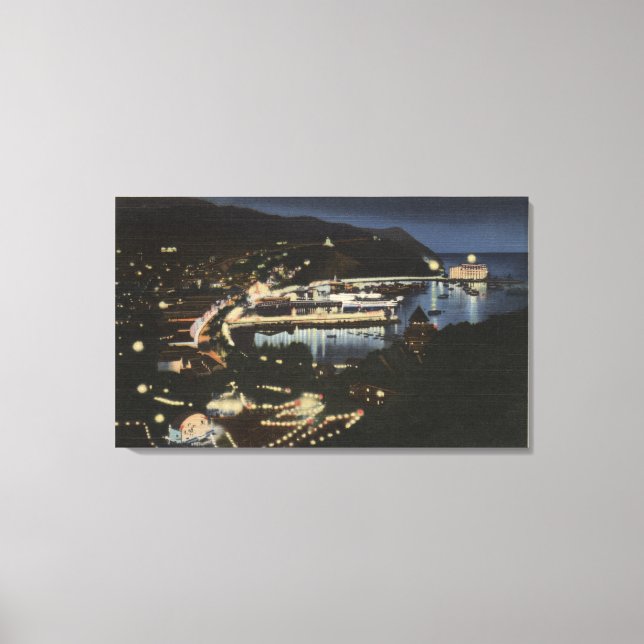 Toile Vue nocturne de la baie d'Avalon (Recto)