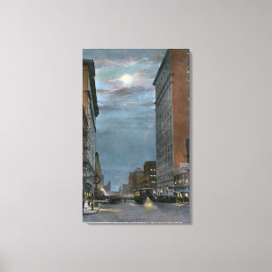 Toile Vue occidentale d'avenue de rive la nuit