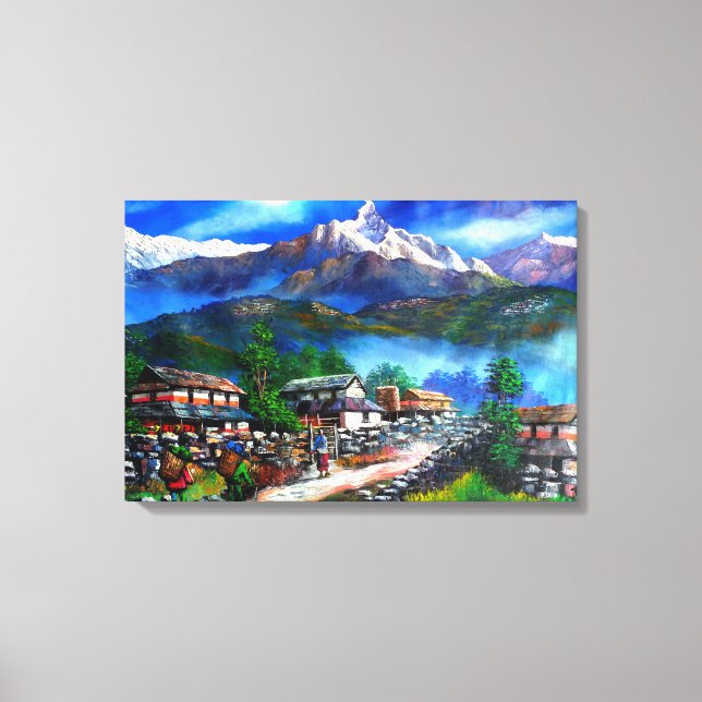 Toile Vue Panoramique De L'Everest Mountain Nepal (Recto)