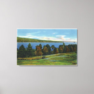 Toile Vue pittoresque de lac Cobbosseecontee