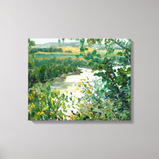 Toile Vue pittoresque sur le Mississippi depuis le Bluff