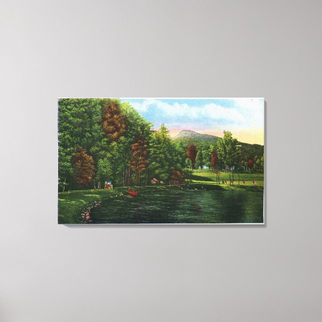 Toile Vue pittoresque sur Shadow Lake et Indian Head (Recto)