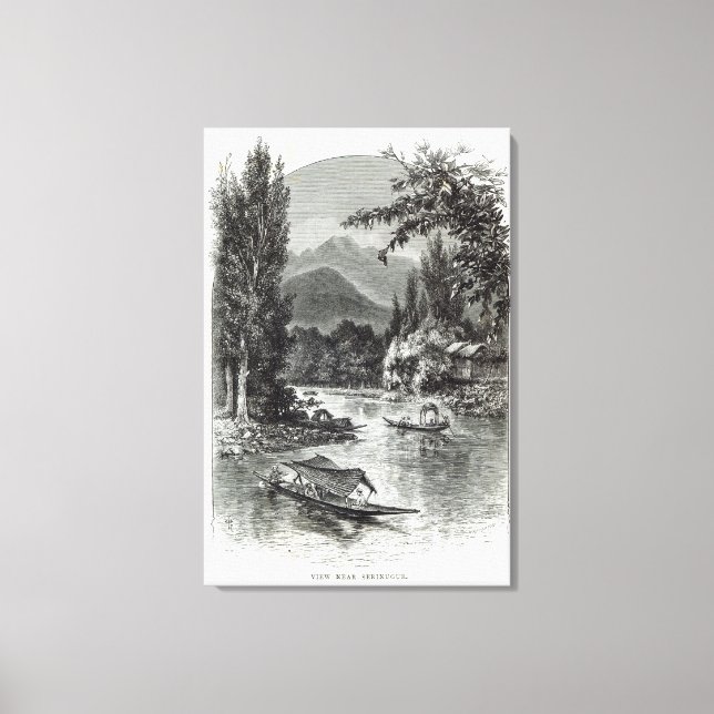 Toile Vue près de Serinugur, de 'Leisure Hour', 1888 (Recto)