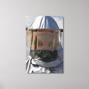 Toile Vue rapprochée d'un pompier