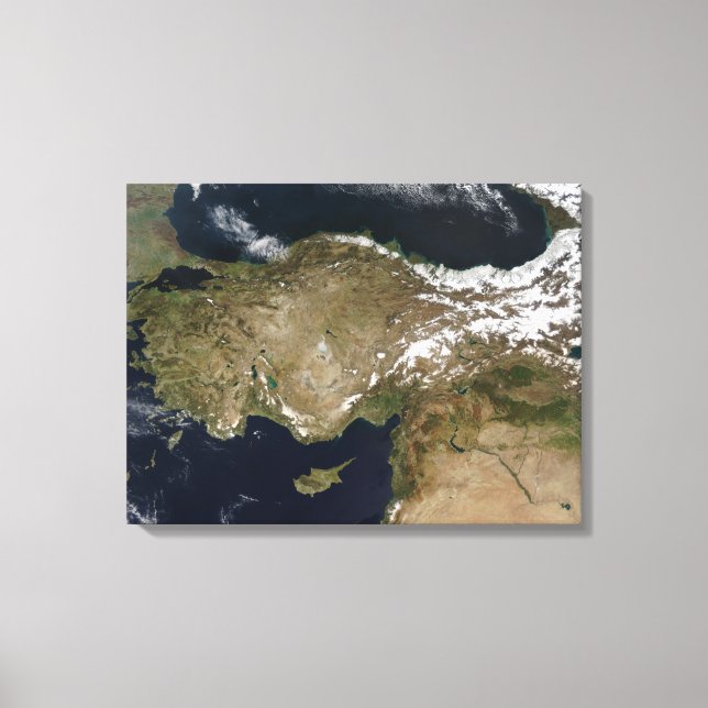 Toile Vue satellite de la Turquie (Recto)
