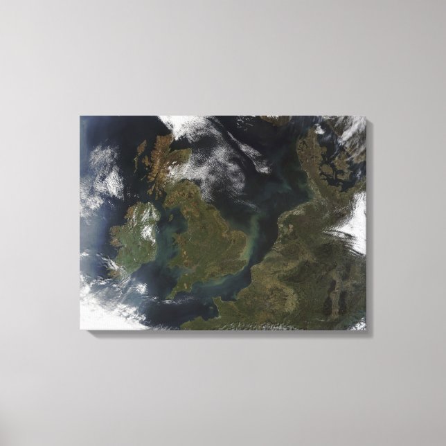 Toile Vue satellite de l'Europe du Nord (Recto)