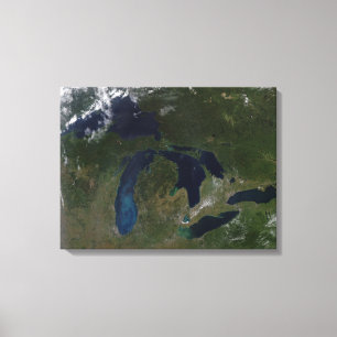 Toile Vue satellite des Great Lakes