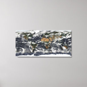 Toile Vue satellite détaillée de la terre