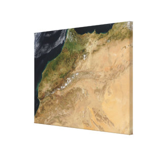 Toile Vue satellite du Maroc