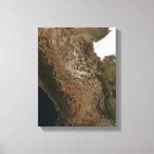 Toile Vue satellite du paysage de Mexi central