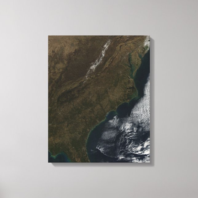 Toile Vue satellite du sud-est des États-Unis (Recto)