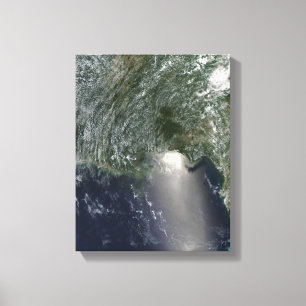 Toile Vue satellite d'une flaque d'huile