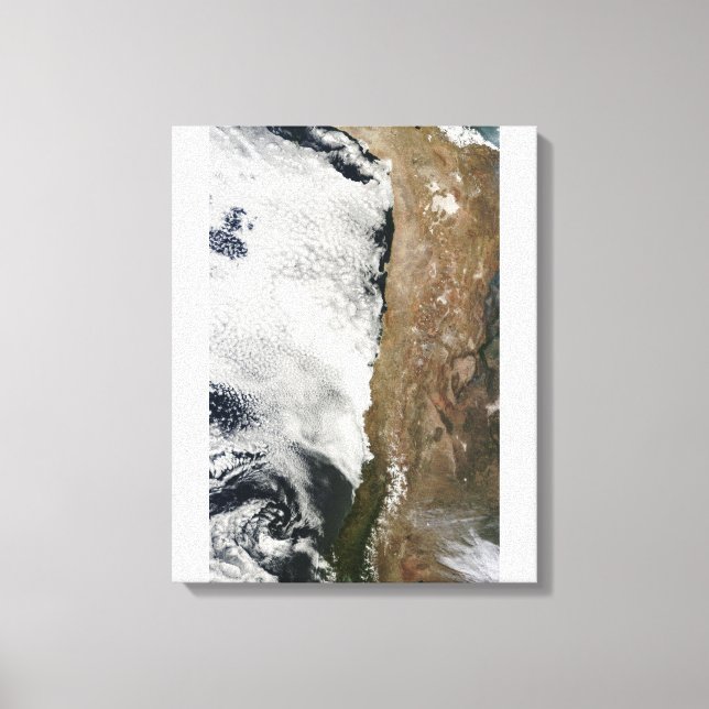 Toile Vue satellite sur les montagnes des Andes (Recto)