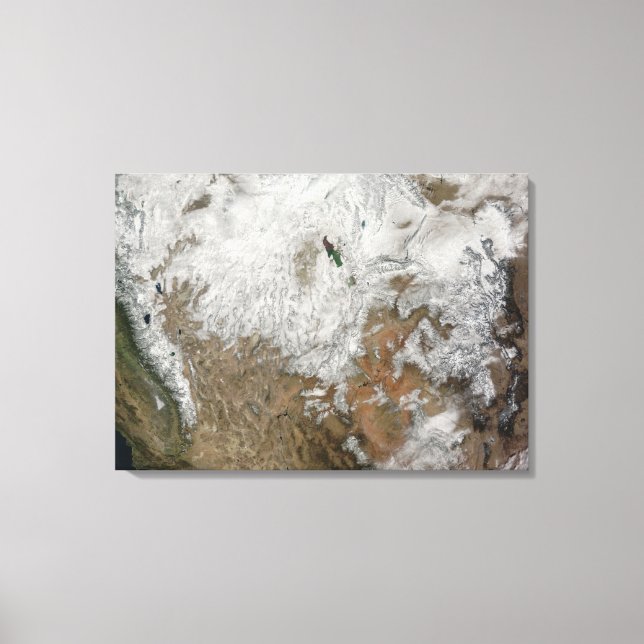 Toile Vue satellite sur l'ouest des États-Unis (Recto)