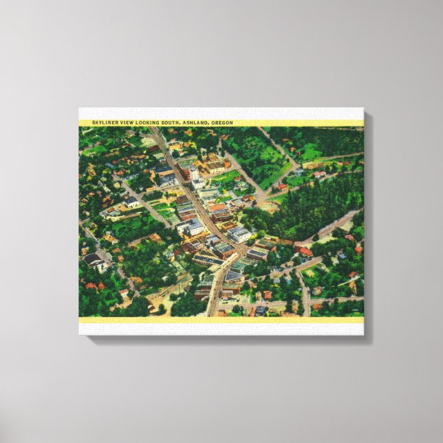 Toile Vue Skyliner en direction sud sur Ashland, OR (Recto)