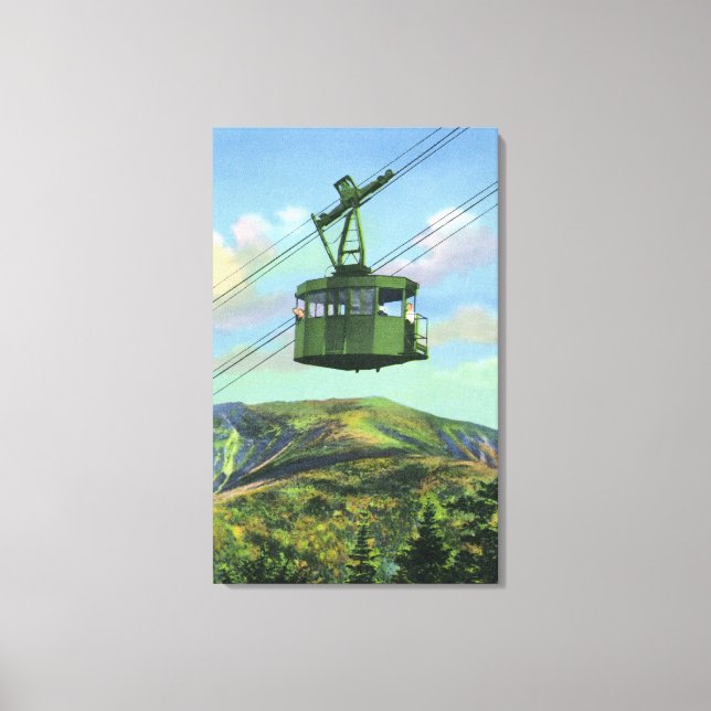 Toile Vue spectaculaire du tramway Cannon Mt (Recto)