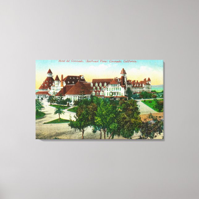 Toile Vue sud-est de l'Hôtel del Coronado (Recto)