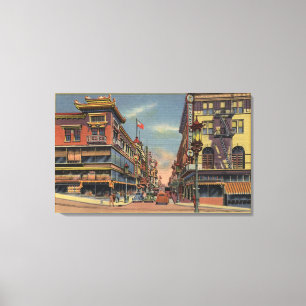 Toile Vue sur Grant Avenue, Chinatown