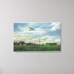 Toile Vue sur Harris Hill Glider Field, Glider in