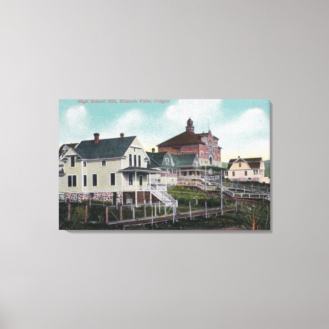 Toile Vue sur la colline du lycée, Résidences (Recto)