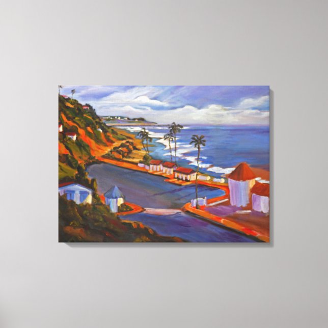 Toile Vue sur la plage de Crystal Cove (Recto)
