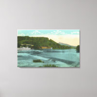 Vue sur la rivière Chenango et le barrage