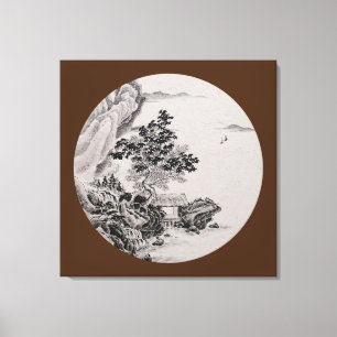 Toile Vue sur la rivière - Vintage