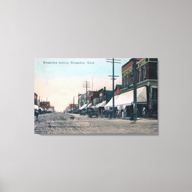Toile Vue sur la rue de l'avenue Wenatchee (Recto)