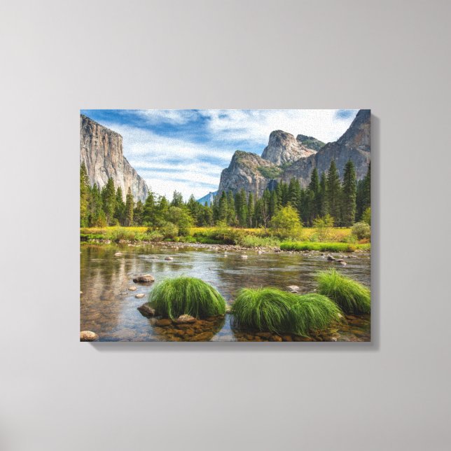 Toile Vue sur la vallée du parc national Yosemite (Recto)