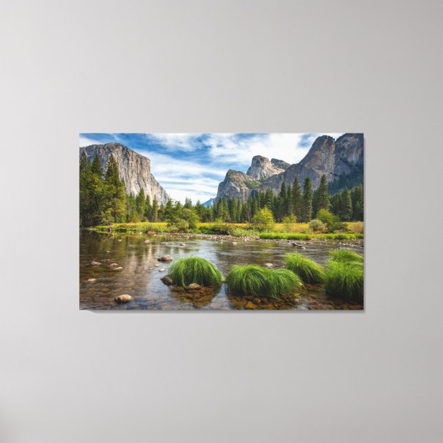 Toile Vue sur la vallée du parc national Yosemite (Recto)