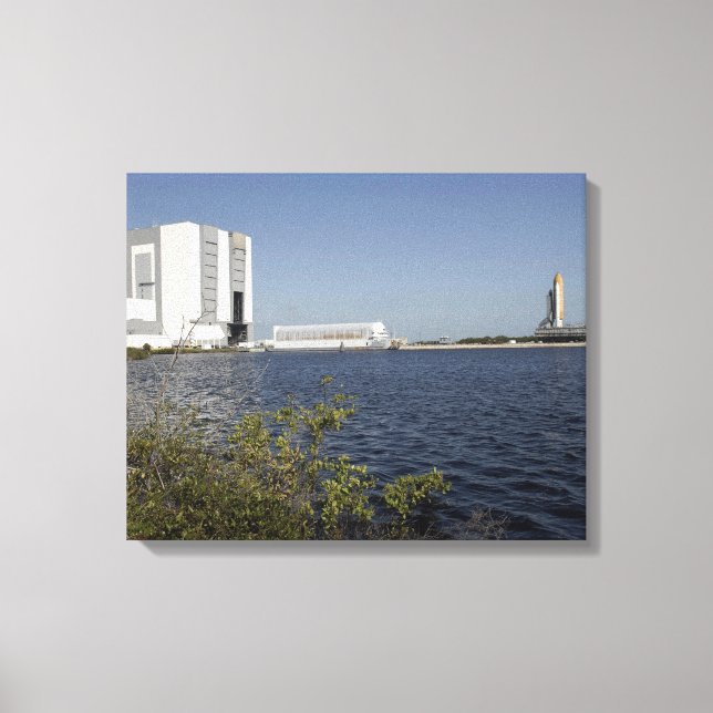 Toile Vue sur le bassin, navette spatiale Atlantis (Recto)