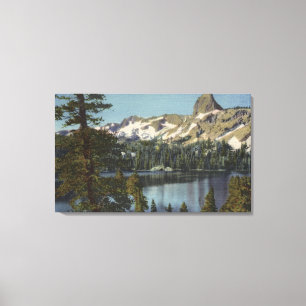 Toile Vue sur le lac George & High Sierra