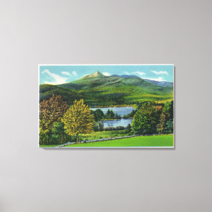 Toile Vue sur le Mont Chocorua et le lac