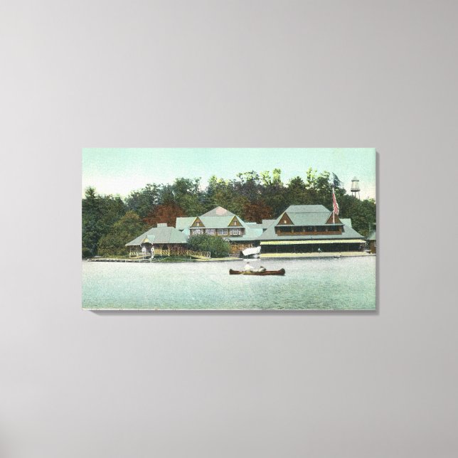 Toile Vue sur le Norumbega Park Boat House (Recto)