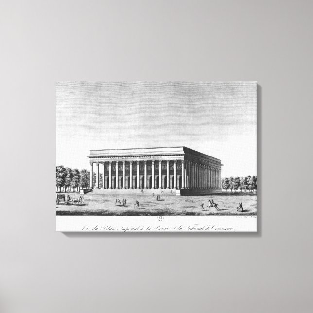 Toile Vue sur le Palais impérial de la Bourse (Recto)
