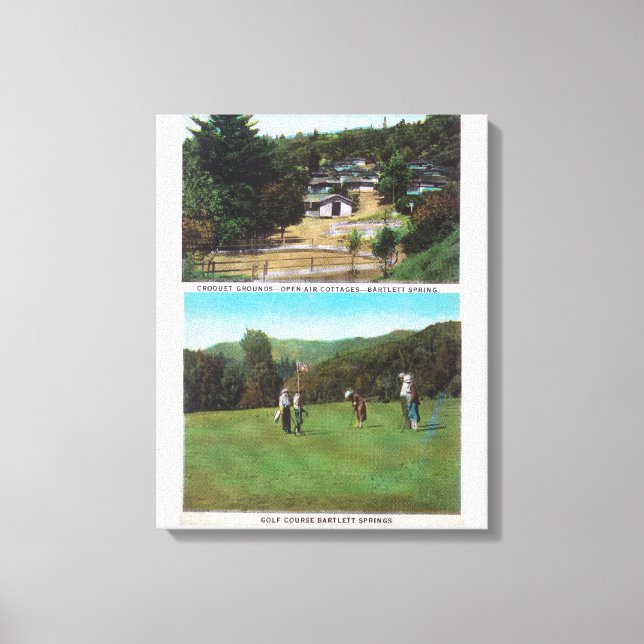 Toile Vue sur le terrain de golf, le terrain de croquet, (Recto)