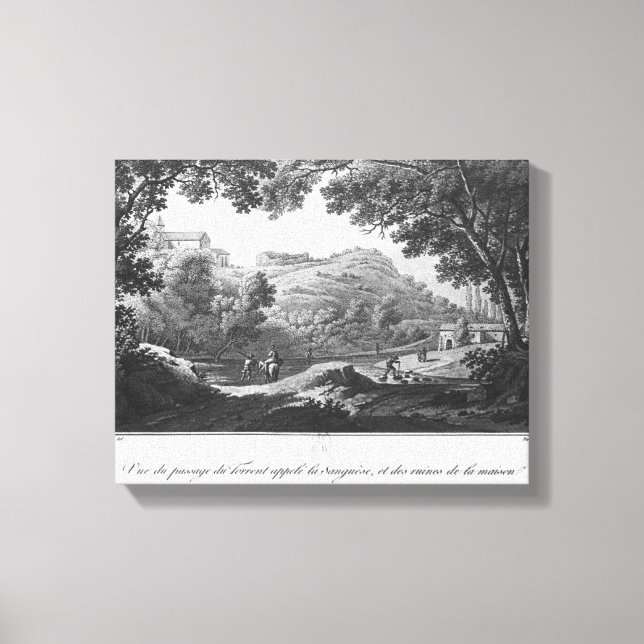 Toile Vue sur le torrent connu sous le nom de La Sangues (Recto)