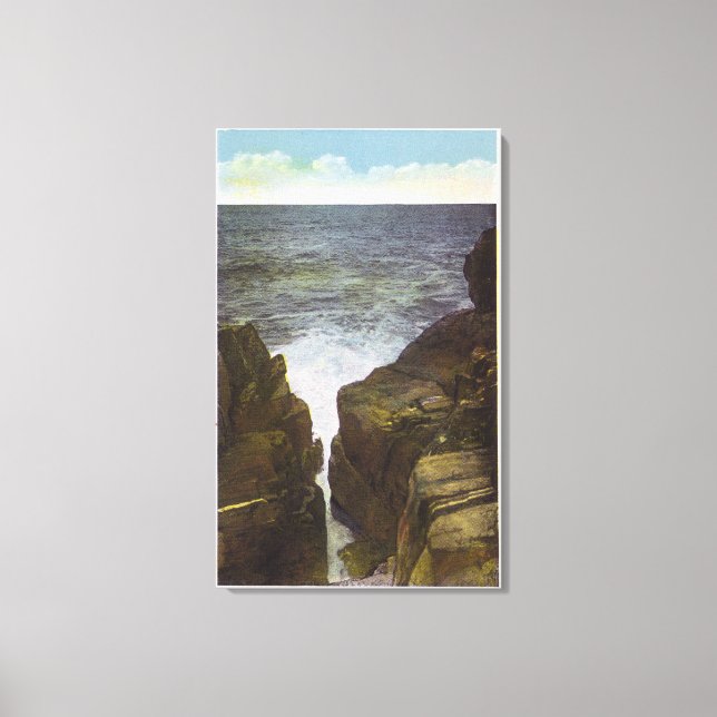 Toile Vue sur les falaises de Bald Head, la gorge (Recto)