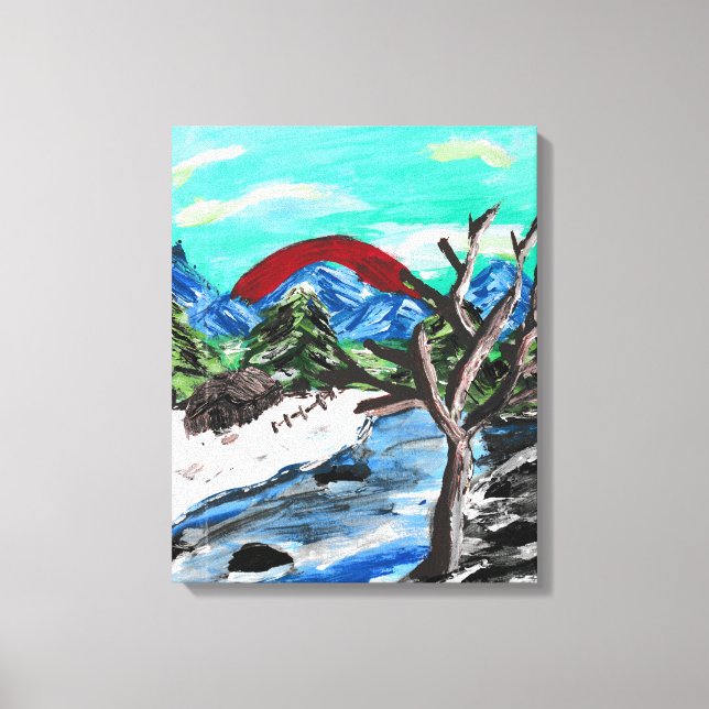 Toile Vue sur les montagnes (Recto)