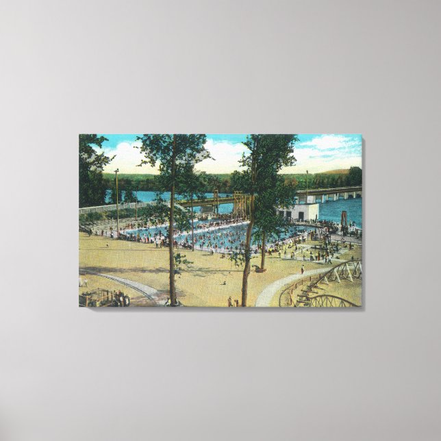 Toile Vue sur les piscines de Jantzen Beach (Recto)